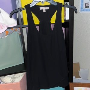 black racer back buisness casual top